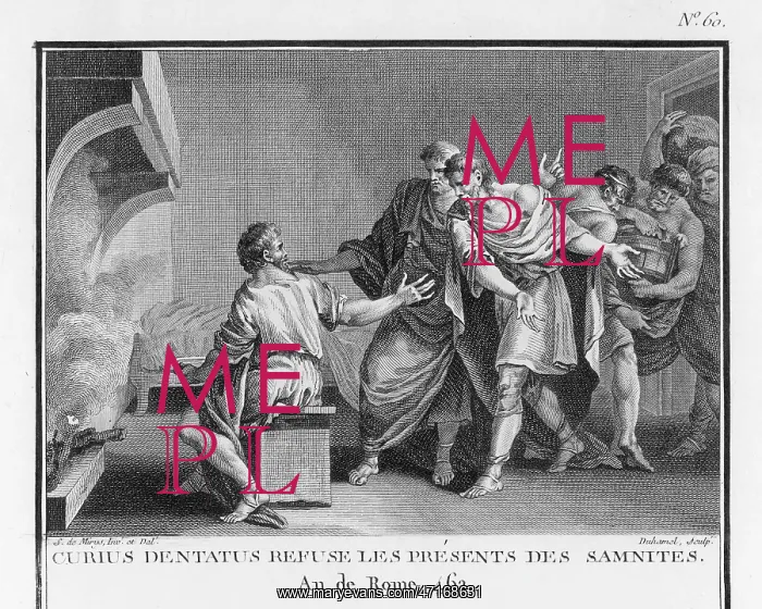 : Curius Dentatus refusing bribes from Samnites : Curius Dentatus refusing bribes from Samnites