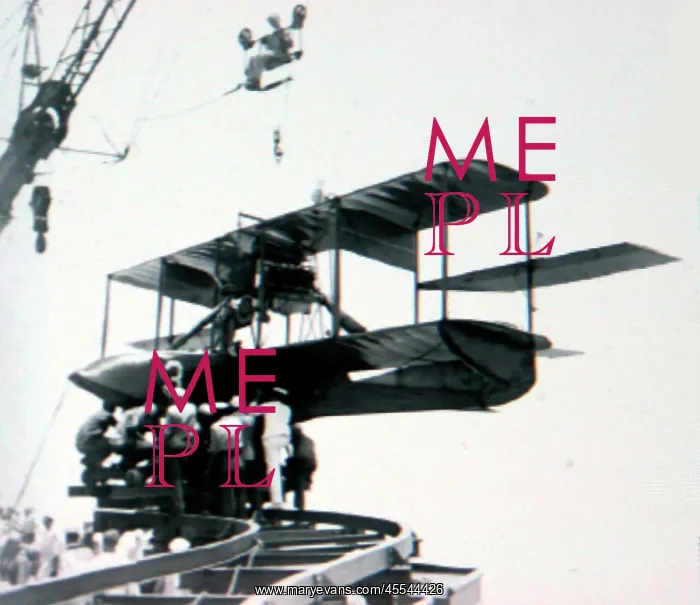 : Curtiss AB-3 of the USMC being hoisted aboard USS North : Curtiss AB-3 of the USMC being hoisted aboard USS North
