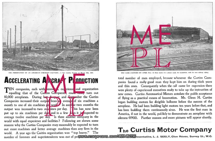 : Curtiss Motor Co - Accelerating Aircraft Production : Curtiss Motor Co - Accelerating Aircraft Production