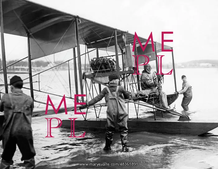 : Curtiss Pusher flying boat, 1928 : Curtiss Pusher flying boat, 1928