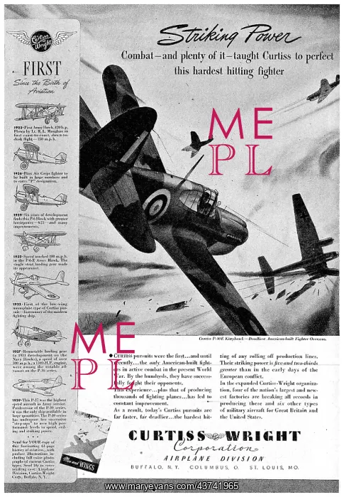 : Curtiss-Wright P40 Kittyhawk : Curtiss-Wright P40 Kittyhawk