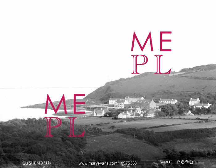 : Cushendun - a panorama of the town, taken from a distance : Cushendun - a panorama of the town, taken from a distance