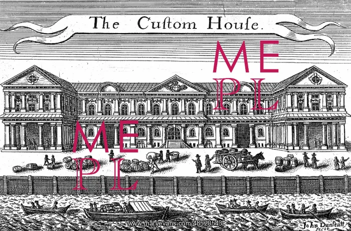 : The Custom House, London. Engraving by John : The Custom House, London. Engraving by John