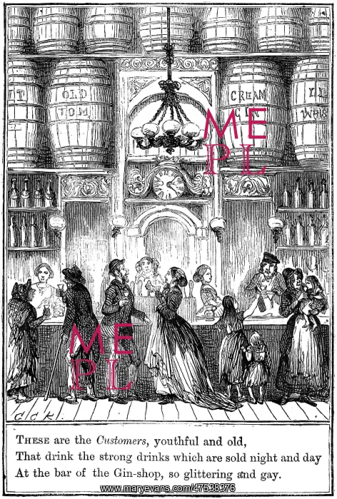 : Customers from The Gin-Shop by Cruikshank : Customers from The Gin-Shop by Cruikshank