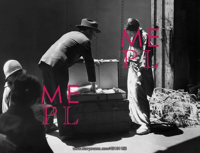 : Customs control at a Japanese immigrant, 1930 : Customs control at a Japanese immigrant, 1930