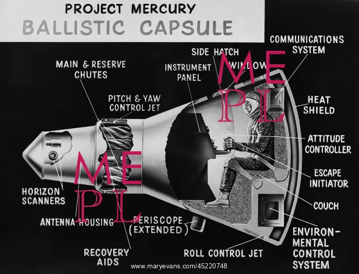 : Cutaway diagram of Project Mercury ballistic ? : Cutaway diagram of Project Mercury ballistic ?