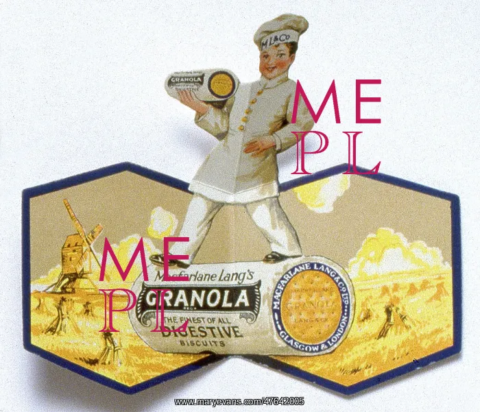 : Cutout advertisement, Granola digestive biscuits : Cutout advertisement, Granola digestive biscuits