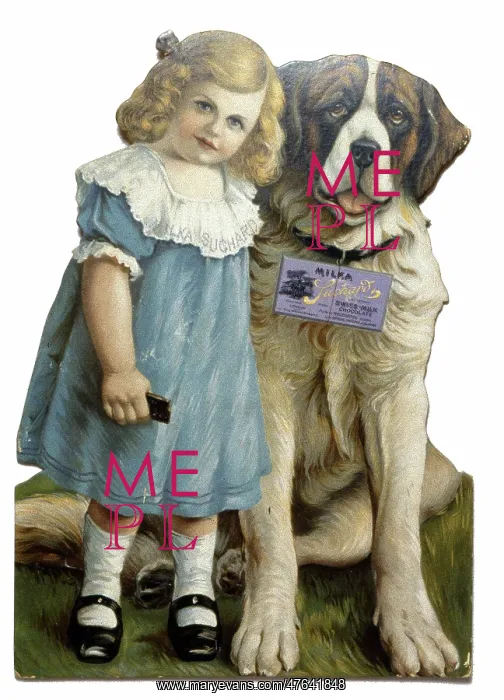 : Cutout advertisement for Suchard Milka chocolate : Cutout advertisement for Suchard Milka chocolate