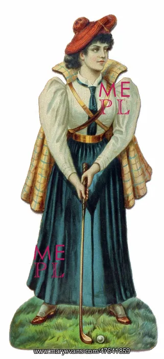  : Cutout of woman golfer
