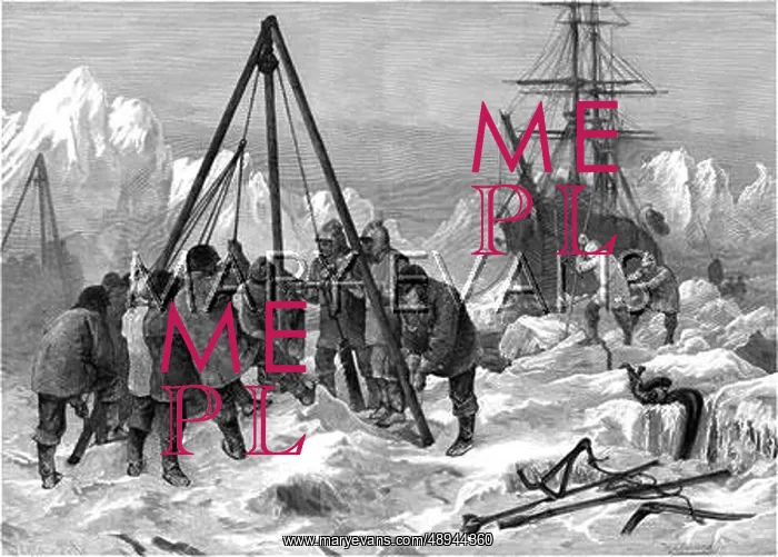 : Cutting a Channel Through the Arctic Ice, 1875 : Cutting a Channel Through the Arctic Ice, 1875