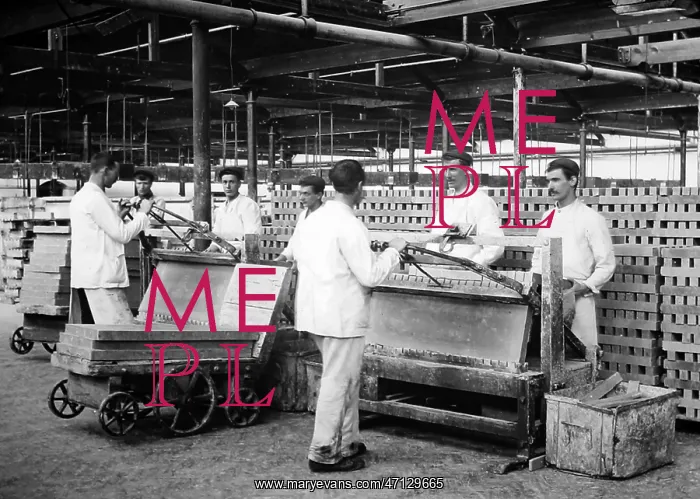  : Cutting soap into bars, Port Sunlight, early 1900s