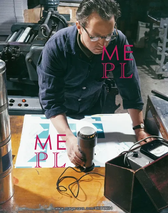 : Cyan Separation at a printing works : Cyan Separation at a printing works