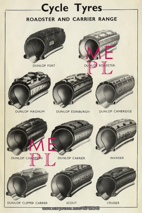 : Cycle Tyres - Dunlop - Roadster and Carrier Range : Cycle Tyres - Dunlop - Roadster and Carrier Range
