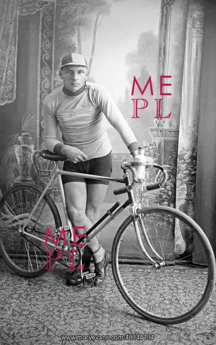 : Cyclist, around 1900 : Cyclist, around 1900