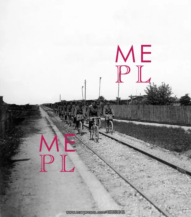 : Cyclist batallion in Munich, 1896 : Cyclist batallion in Munich, 1896