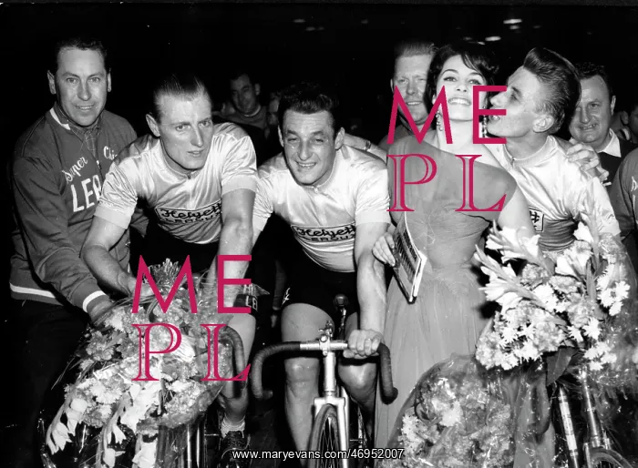 : Cyclist Jacques Anquetil and Queen of Six Days : Cyclist Jacques Anquetil and Queen of Six Days