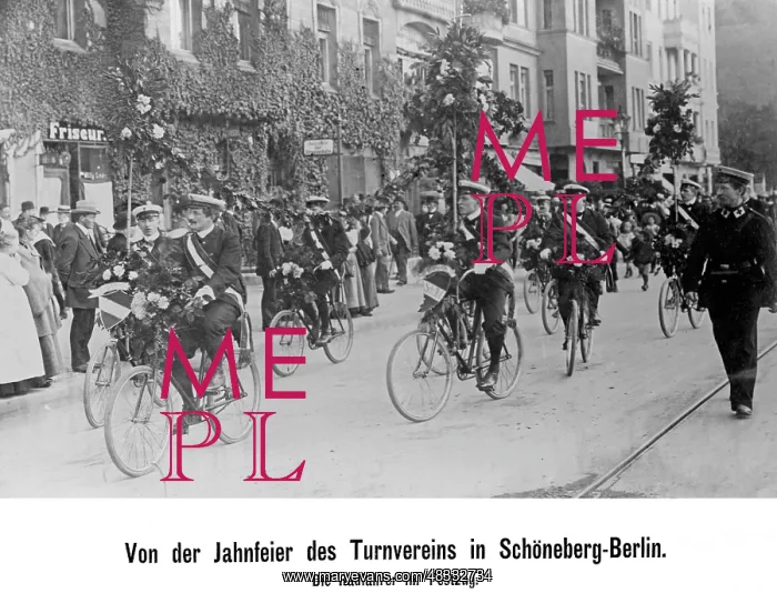 : Cyclist at a pageant, 1911 : Cyclist at a pageant, 1911