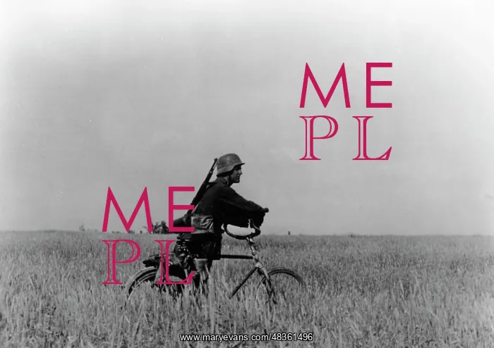 : Cyclist of the Wehrmacht on the Eastern front, 1941 : Cyclist of the Wehrmacht on the Eastern front, 1941