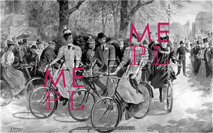 : Cyclists in Hyde Park, London 1896 : Cyclists in Hyde Park, London 1896