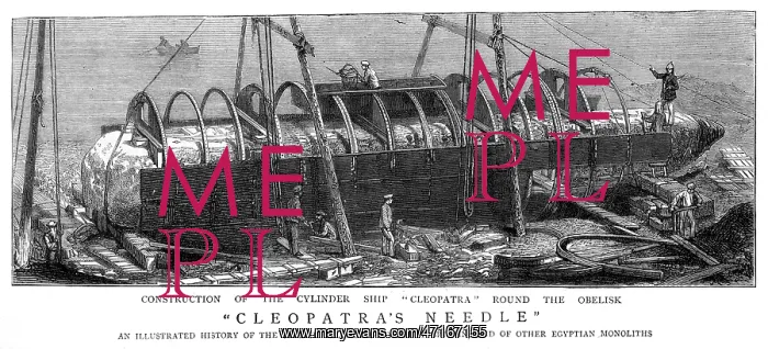 : Cylinder ship constructed around Cleopatra's needle, 1877 : Cylinder ship constructed around Cleopatra's needle, 1877