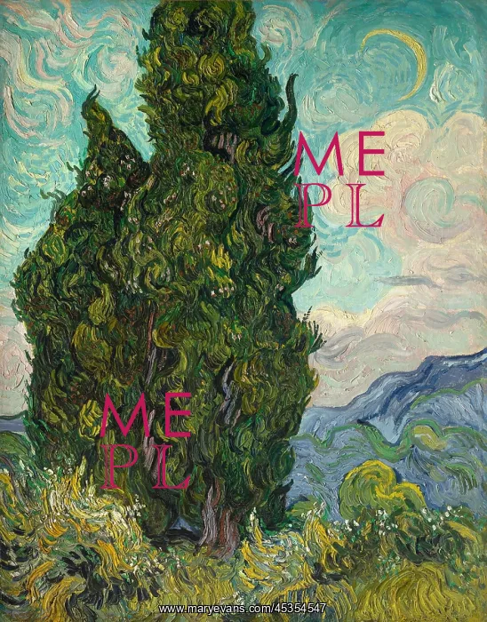 : Cypresses, by Vincent Van Gogh, 1889, Dutch Post-Impressioni : Cypresses, by Vincent Van Gogh, 1889, Dutch Post-Impressioni