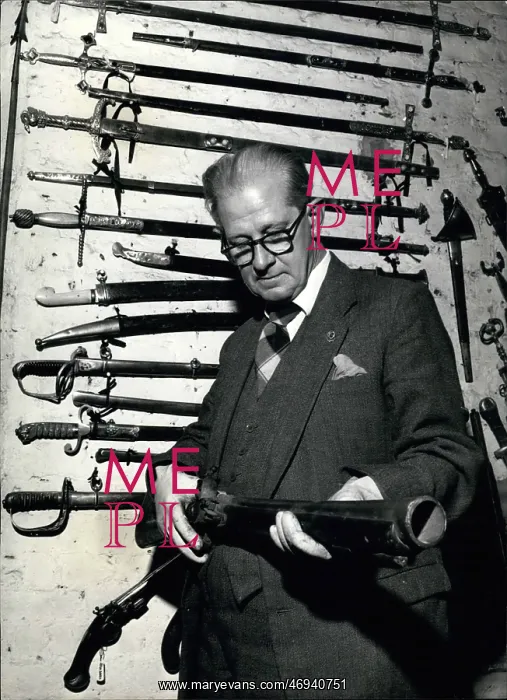 : Cyril Brashier, armoury expert, Royal Opera House, London : Cyril Brashier, armoury expert, Royal Opera House, London