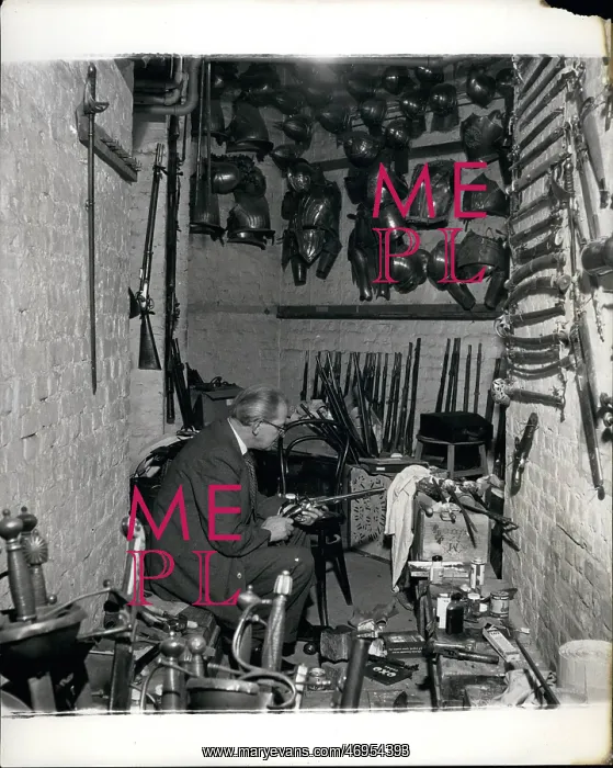 : Cyril Brashier, armoury expert, Royal Opera House, London : Cyril Brashier, armoury expert, Royal Opera House, London