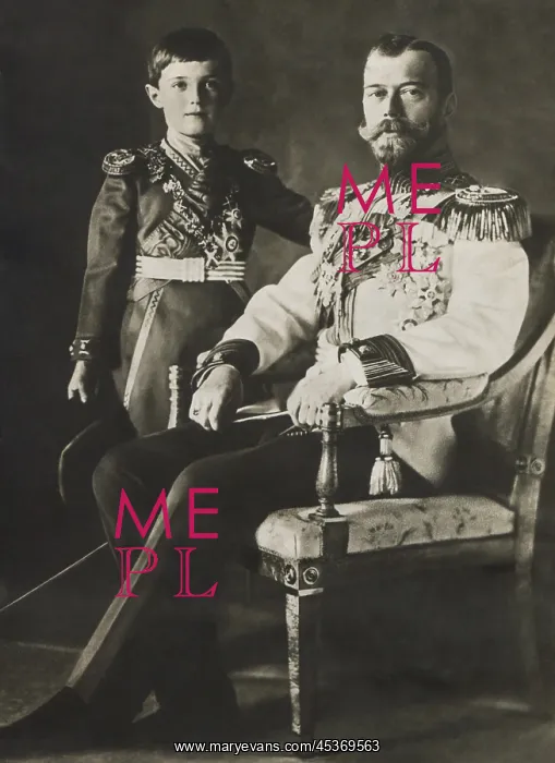 : Czar Nicholas II, and son and heir apparent : Czar Nicholas II, and son and heir apparent