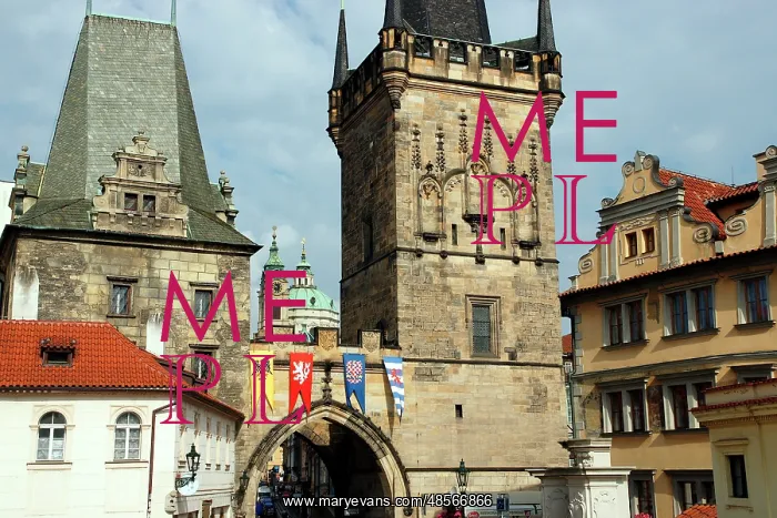 : Czech Republic. Prague. Bridge tower at the end of the Charl : Czech Republic. Prague. Bridge tower at the end of the Charl