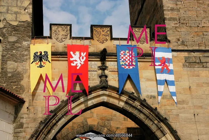 : Czech Republic. Prague. Charles Bridge. Bridge tower on the : Czech Republic. Prague. Charles Bridge. Bridge tower on the