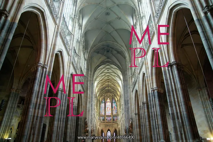 : Czech Republic. Prague. Interior of St. Vitus Cathedral. Got : Czech Republic. Prague. Interior of St. Vitus Cathedral. Got