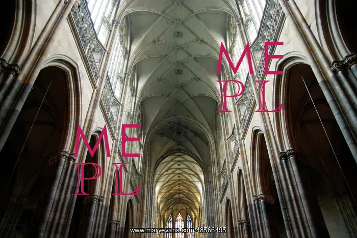 : Czech Republic. Prague. Interior of St. Vitus Cathedral. Got : Czech Republic. Prague. Interior of St. Vitus Cathedral. Got
