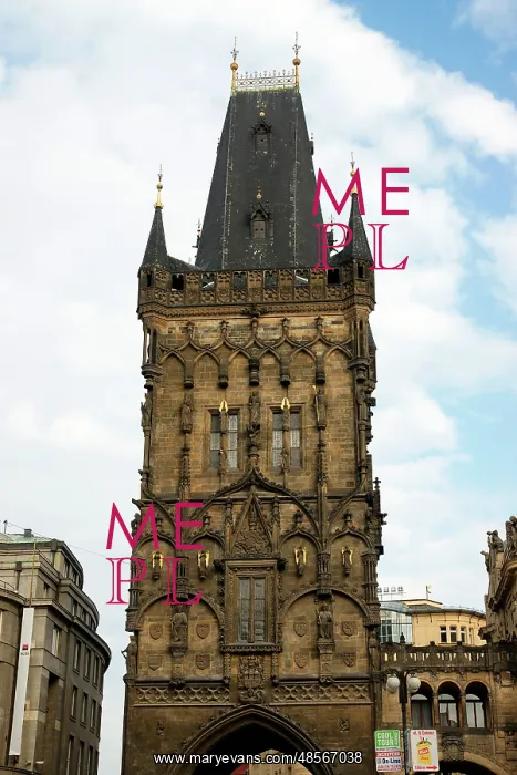 : Czech Republic. Prague. Powder Tower. Gothic, 1475 by Matej : Czech Republic. Prague. Powder Tower. Gothic, 1475 by Matej