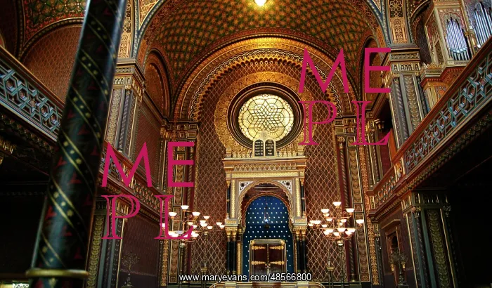 : Czech Republic. Prague. Spanish Synagogue. Built in 1868 by : Czech Republic. Prague. Spanish Synagogue. Built in 1868 by
