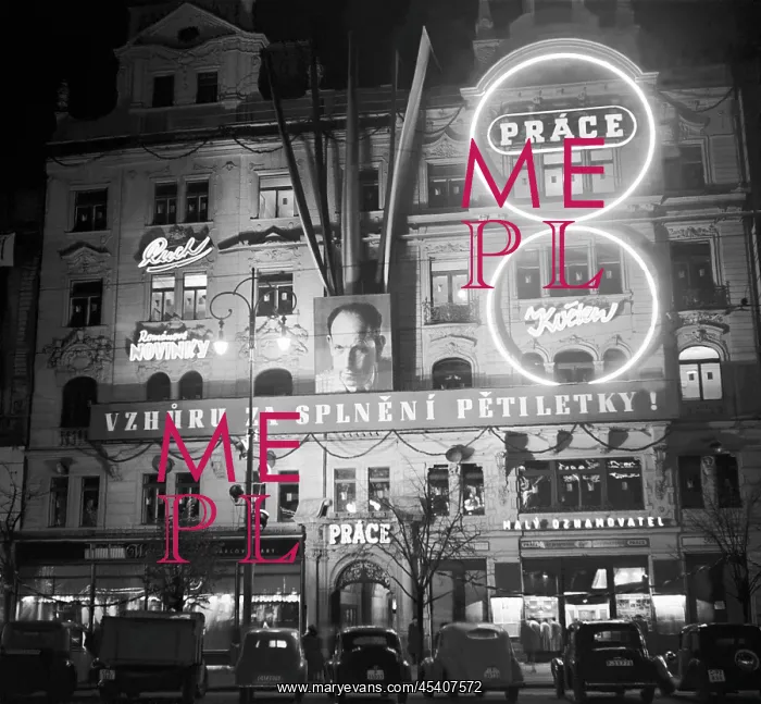 : Czechoslovakia - Prague 1948. Wenceslav Square : Czechoslovakia - Prague 1948. Wenceslav Square