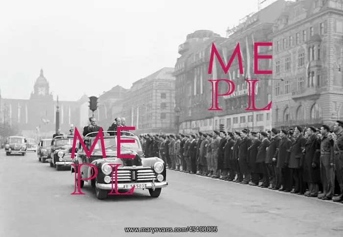 : Czechoslovakia, Prague 1948. Wenceslav Square : Czechoslovakia, Prague 1948. Wenceslav Square