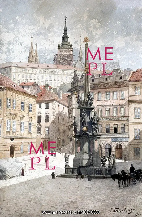 : Czechoslovakia, Prague, square in front of St : Czechoslovakia, Prague, square in front of St