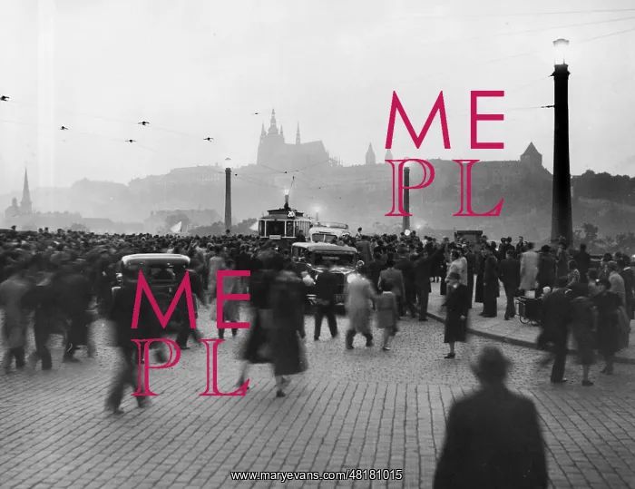 : Czechs protest against the German policy during the Sudeten : Czechs protest against the German policy during the Sudeten