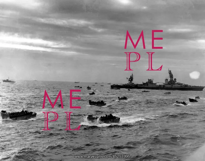 : D-Day landing craft head for Omaha beach during : D-Day landing craft head for Omaha beach during