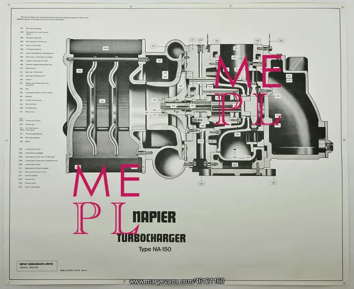 : D Napier and Son - Turbocharger prints : D Napier and Son - Turbocharger prints