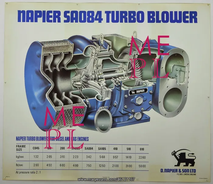 : D Napier and Son - Turbocharger prints : D Napier and Son - Turbocharger prints