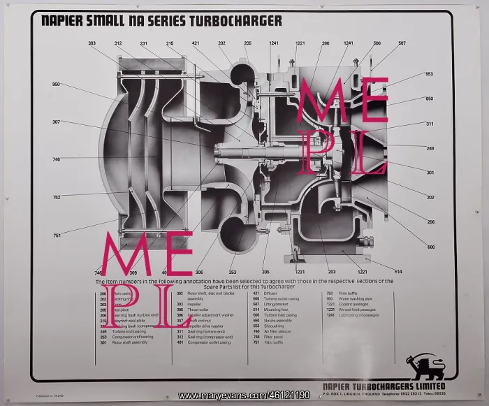 : D Napier and Son - Turbocharger prints : D Napier and Son - Turbocharger prints