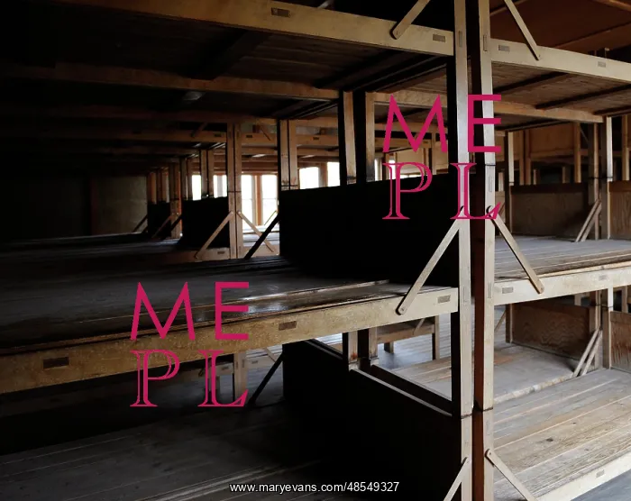 : Dachau Concentration Camp. Barrack. Interior. Germany : Dachau Concentration Camp. Barrack. Interior. Germany