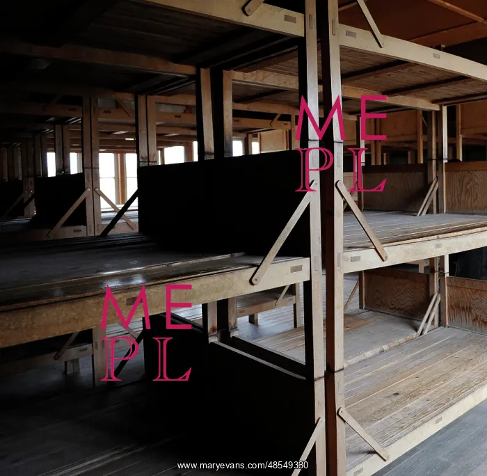 : Dachau Concentration Camp. Barrack. Interior. Germany : Dachau Concentration Camp. Barrack. Interior. Germany