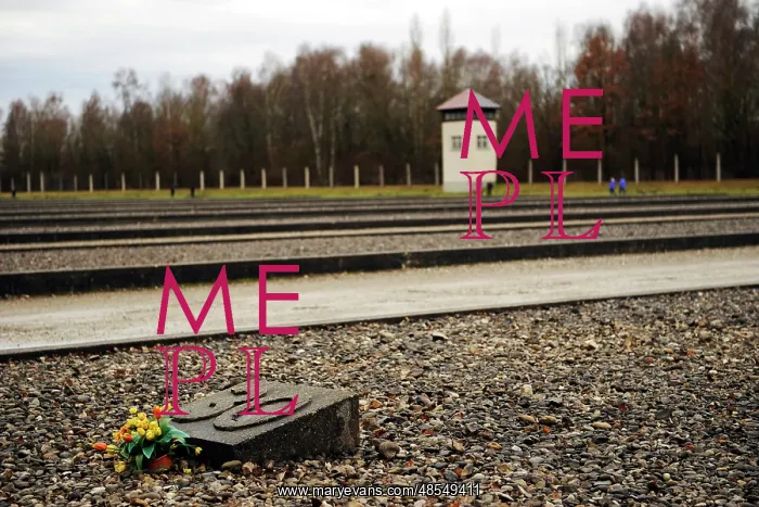 : Dachau Concentration Camp. Site where the barracks were. Ger : Dachau Concentration Camp. Site where the barracks were. Ger