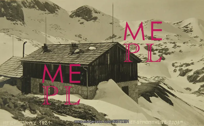 : Dachstein Mountains. Simonyhutte (2203 m). 1921 : Dachstein Mountains. Simonyhutte (2203 m). 1921