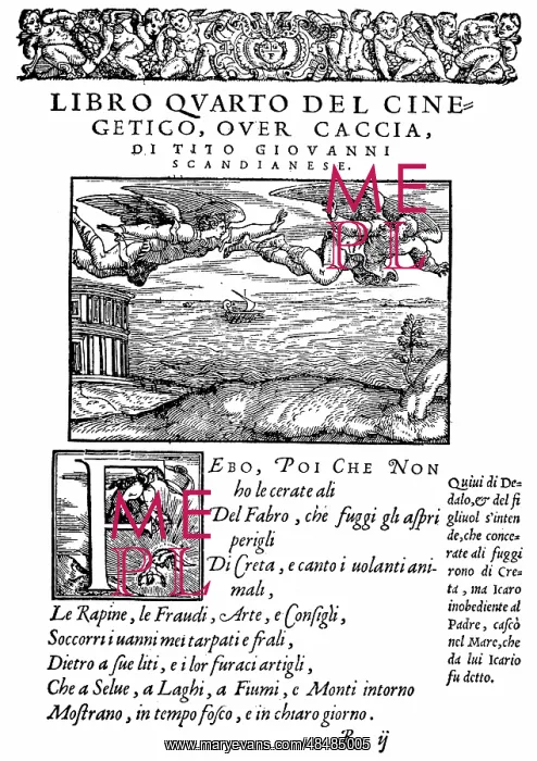 : Daedalus and Icaros fitted with their wings. According : Daedalus and Icaros fitted with their wings. According