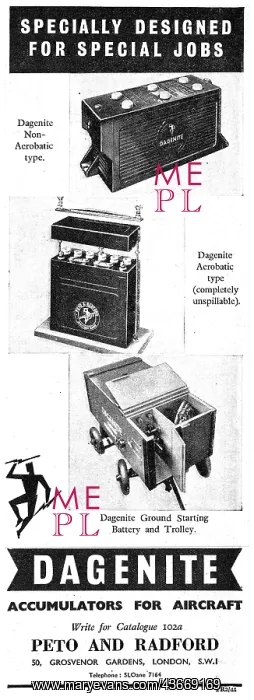 : Dagenite Accumulators For Aircraft - Battery : Dagenite Accumulators For Aircraft - Battery