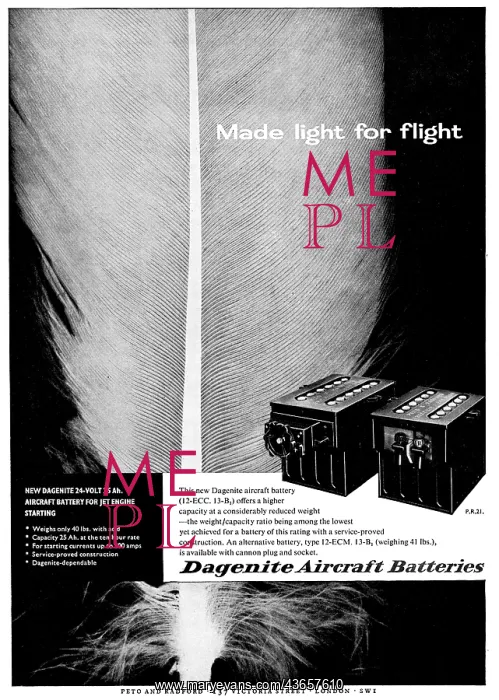 : Dagenite Aircraft Batteries : Dagenite Aircraft Batteries