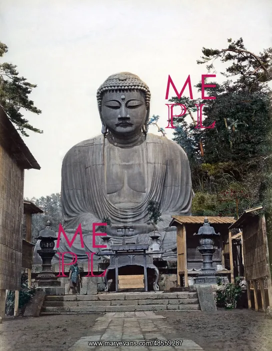 : Daibutsu, bronze image of Buddha, Kamakura, Japan, circa 188 : Daibutsu, bronze image of Buddha, Kamakura, Japan, circa 188